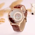 China men in stock wrist cheap quartz crystal ball leather small dial watch